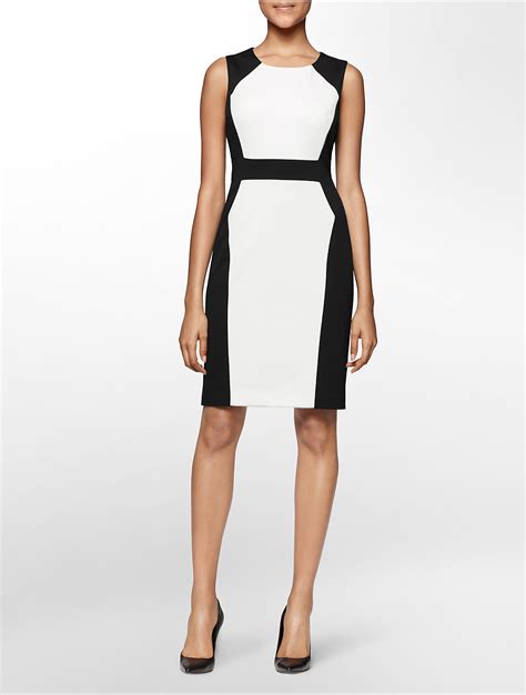 calvin klein white black dress|More.